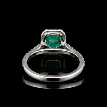 Smaragdring 3,06 ct mit 0,80 ct Diamanten