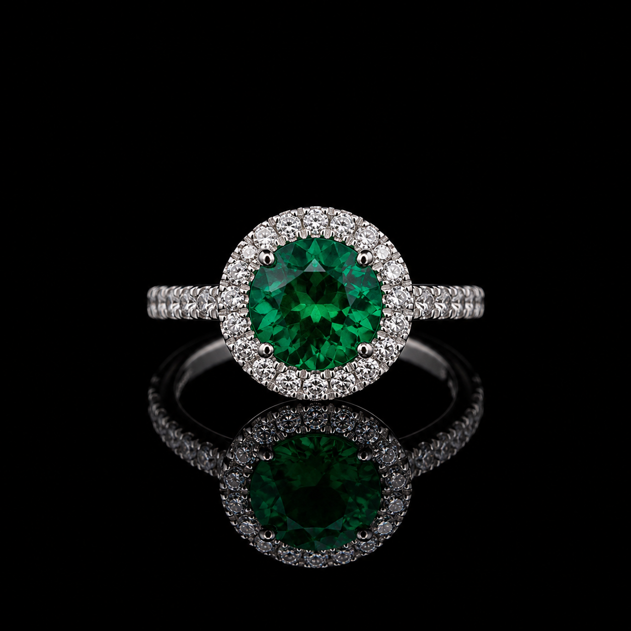 Kolumbianischer Smaragd Ring 1,95 ct mit 0,80 ct Diamanten