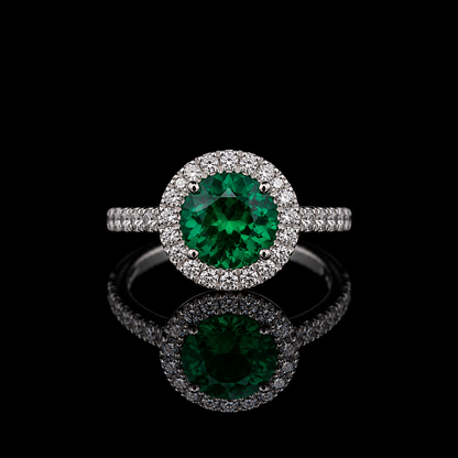 Kolumbianischer Smaragd Ring 1,95 ct mit 0,80 ct Diamanten