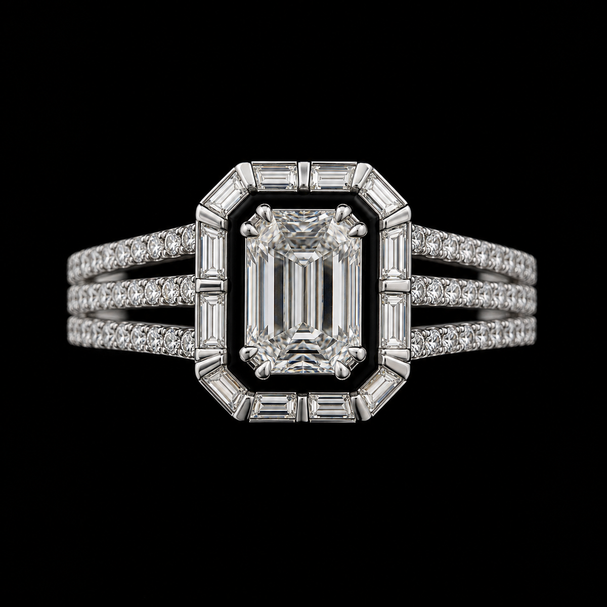 Diamant Illusionsring 2,39 ct in 18 kt Weißgold