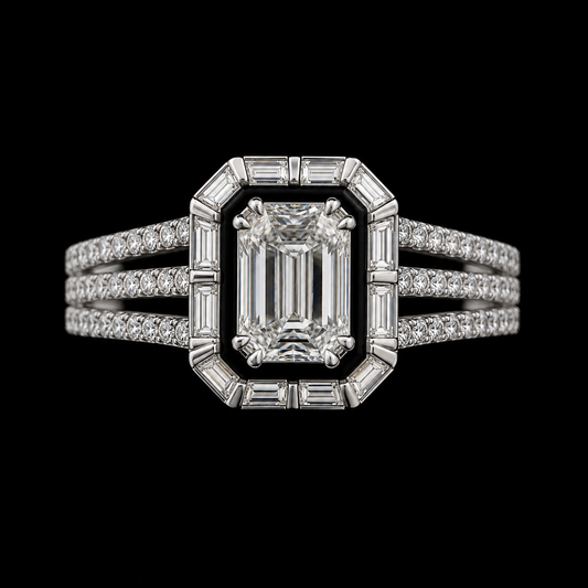 Diamant Illusionsring 2,39 ct in 18 kt Weißgold