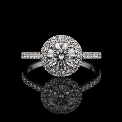 Diamant Cluster-Ring – 2,69 ct – 18 kt Weißgold
