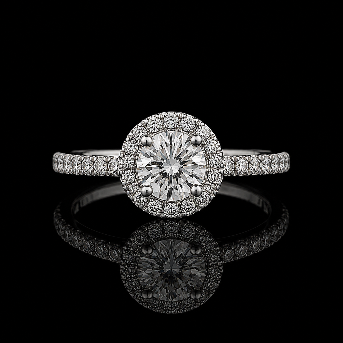 Brillant-Ring 0,50 ct VVS2 – 18 kt Weißgold