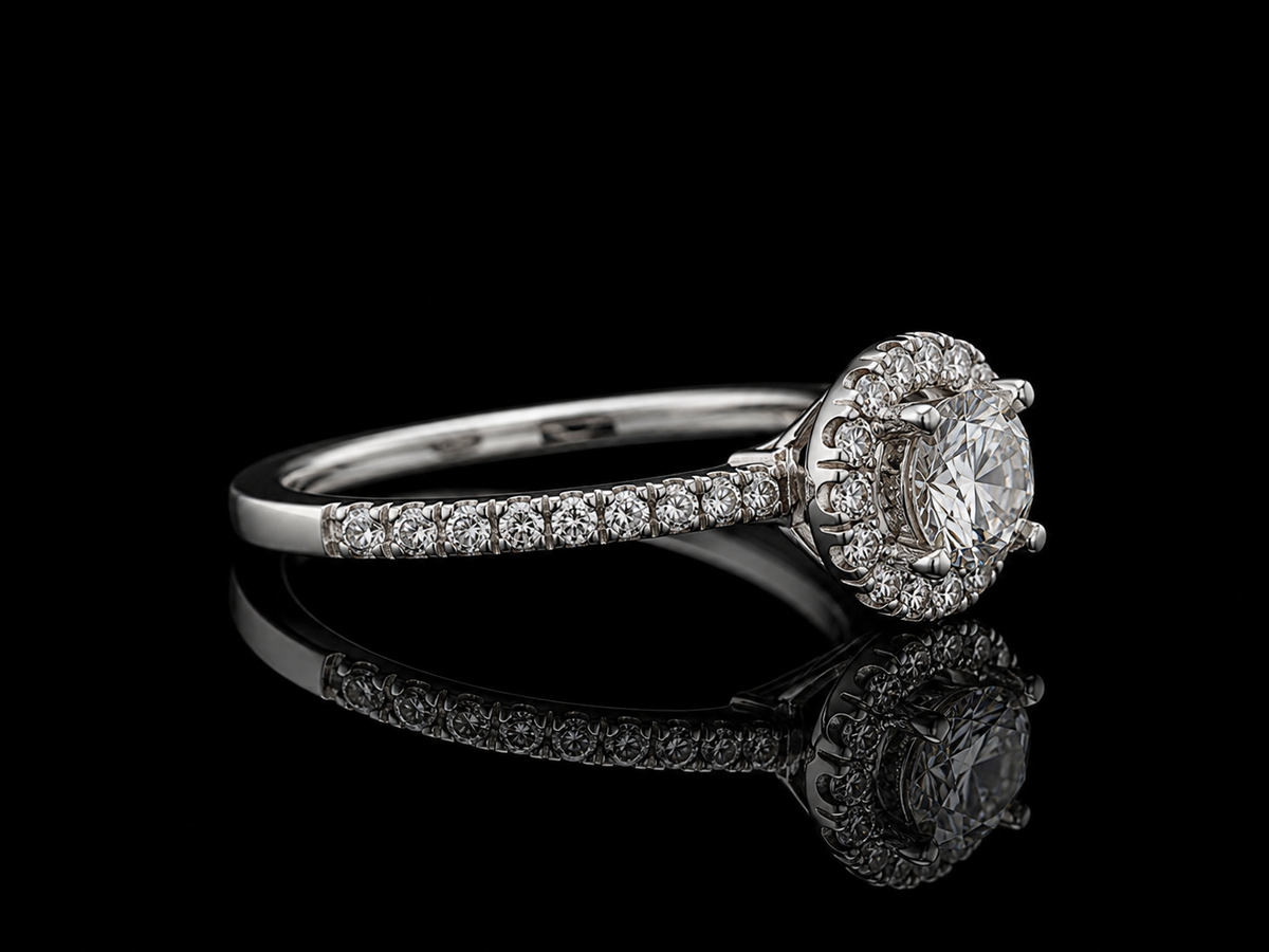 Brillant-Ring 0,50 ct VVS2 – 18 kt Weißgold