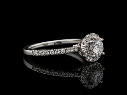 Brillant-Ring 0,50 ct VVS2 – 18 kt Weißgold
